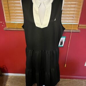 NWT Nautica Black and white Sleeveless Mini Dress